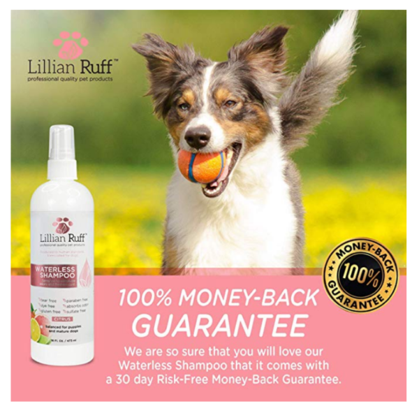 Lillian Ruff Waterless Dog Shampoo No Rinse Quick Dry Shampoo  Cats